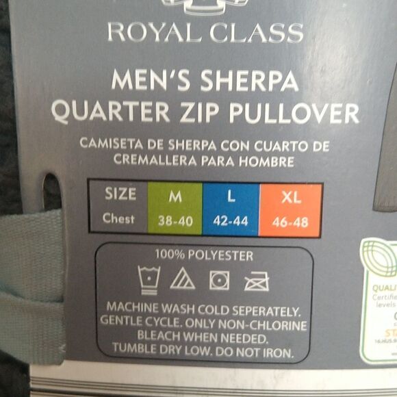 Royal Class Sherpa Quarter Zip Pullover...N.I.P.  SIZE L - Picture 4 of 6